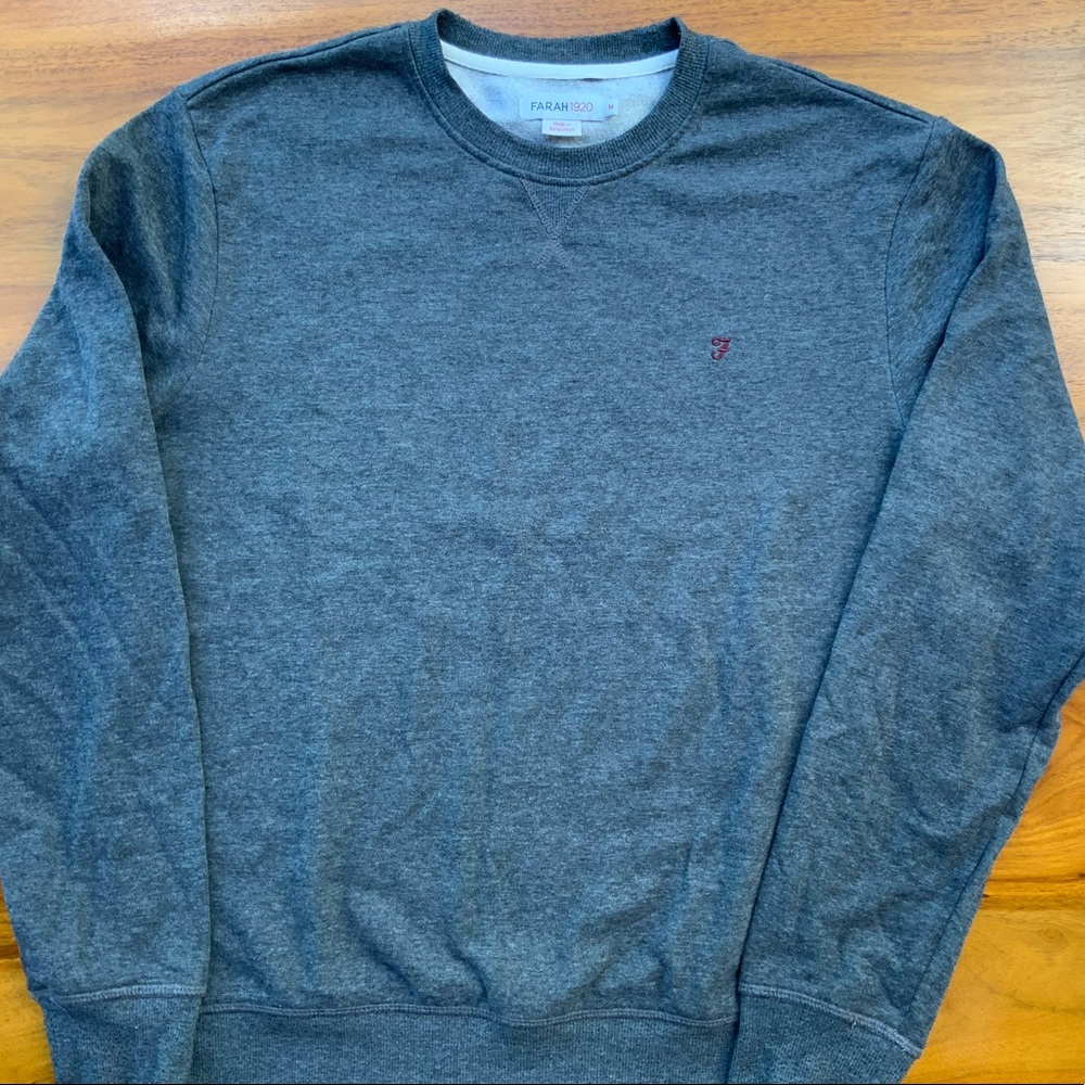 FARAH 1920 Grey Crew Sweatshirt